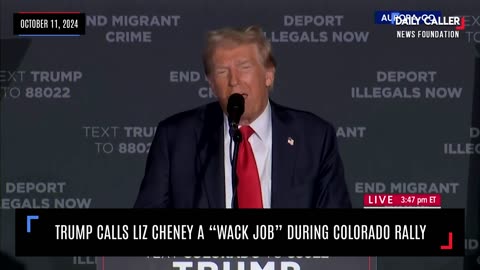 Trump Calls Liz Cheney a “Wack Job” During Colorado Rally