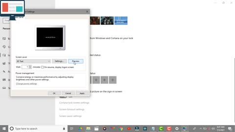 How to do a screen saver on windows 10