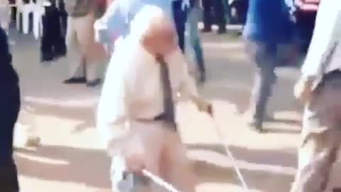 The dancing old man