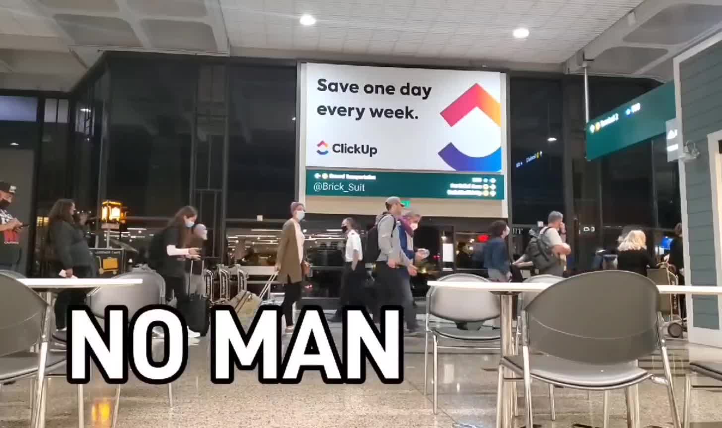 NO MANDATES" PAGED TO THE SOUTHWEST TICKET COUNTER - SAN DIEGO