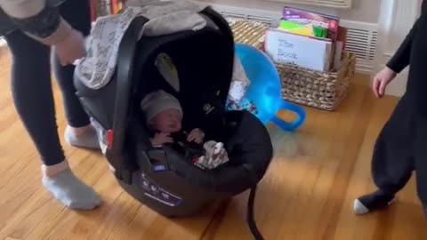 Boy Meets His Baby Sister For the First Time