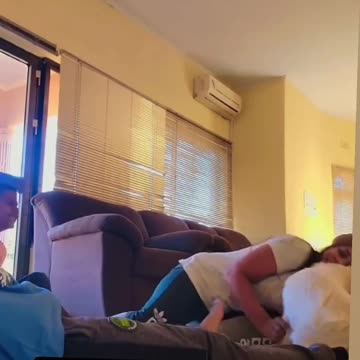 Dog playing with children 😅