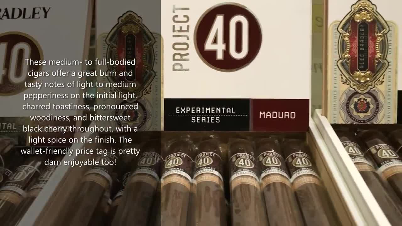 ALEC BRADLEY'S PROJECT 40 MADURO CIGARS at MILANTOBACCO.COM