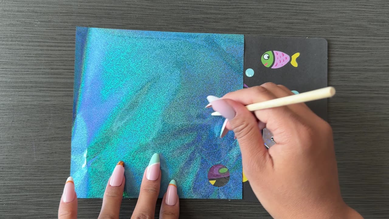 Sparkle Fish Sticker Transformation Magic - Step by Step