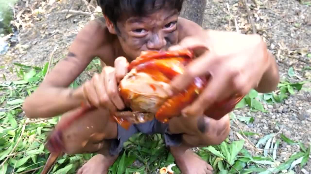 KEP Primitive Technology - Eating Chicken & Egg Delicious - Cooking Food In Jungle #7
