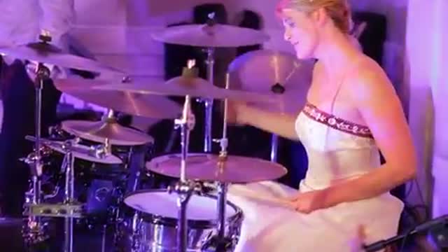 The drumming bride