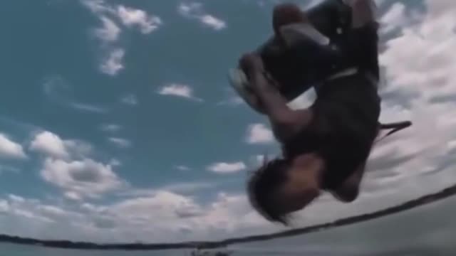 Wake board flip.