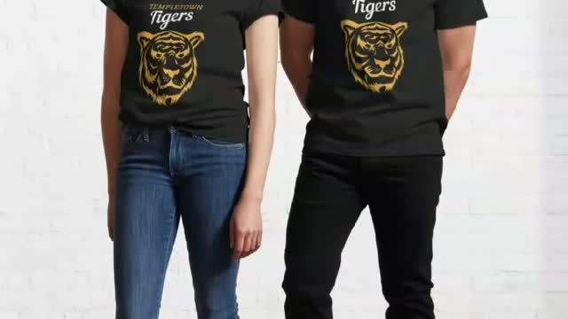 Yellow and Black Tiger College and University Sports T-Shirt Classic T-Shirt