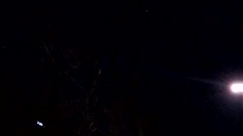 Ufo and moon