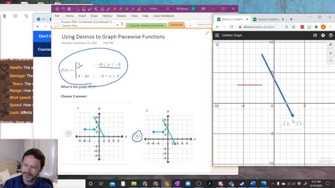 Graphing Piecwise Functions With Desmos