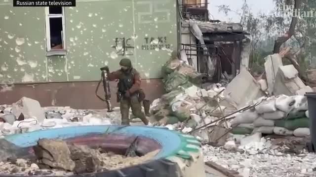 Footage released by Russia purports to show separatist soldiers in Sievierodonet