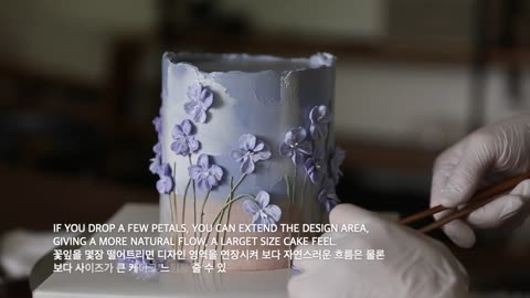 How to make/ Violet Flower Cake/ Italian Meringue buttercream/ Pansy/ Flower cake/ Buttercream Cake