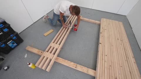 DIY Platform Bed Made from ONLY 2x4's!! | Modern Builds