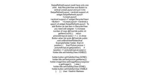 How to add multiple views inside SwipeRefreshLayout, with one of them being recyclerview