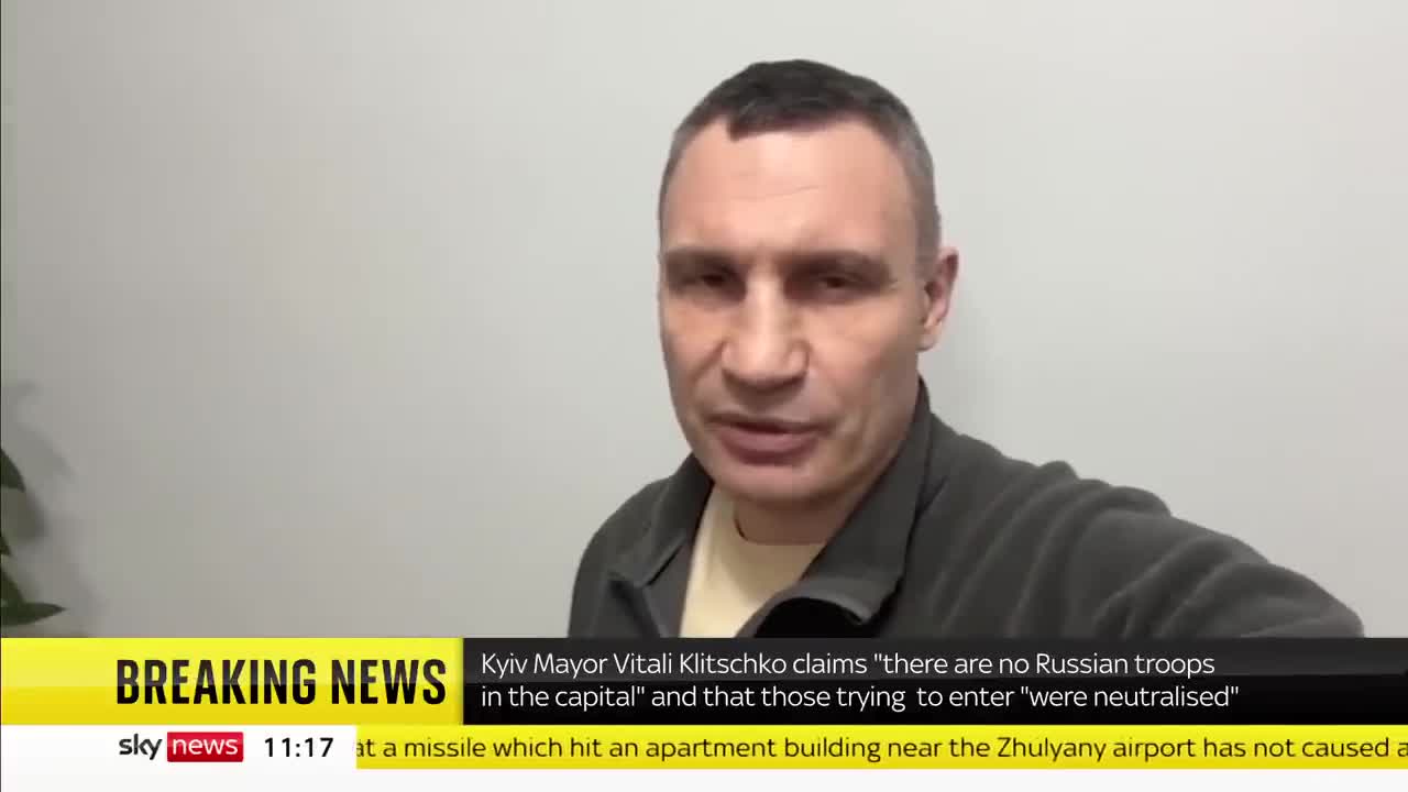 Kyiv Mayor Vitali Klitschko 'Night was hard but there are no Russian troops in the capital'