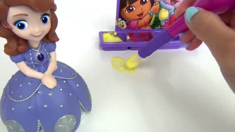 Nat and Essie Learn Colors with DORA THE EXPLORER Bath Paint