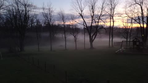 Fog moving in