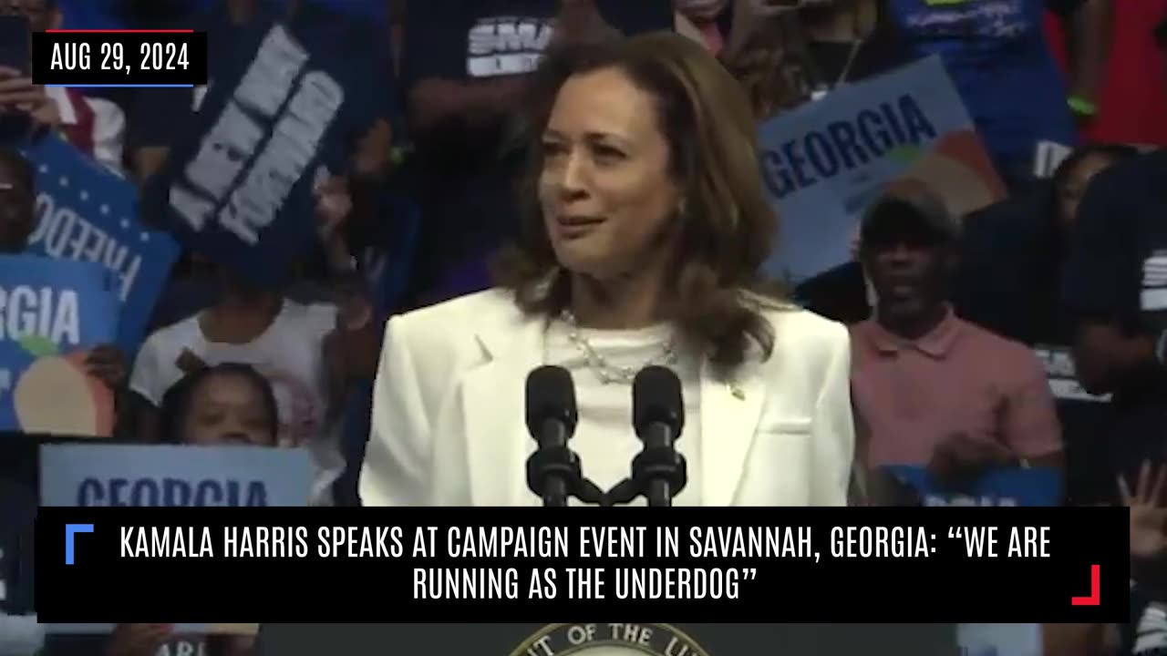 Kamala to Georgia Supporters: "We Are Running as the Underdog"