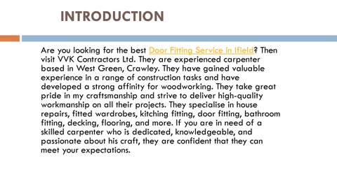 Best Door Fitting Service in Ifield