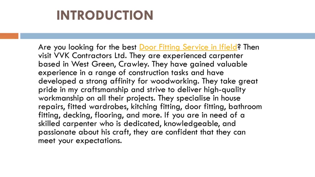 Best Door Fitting Service in Ifield