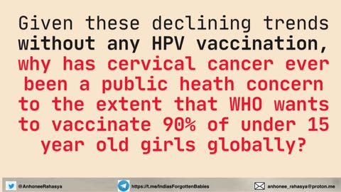 Despite declining trends, why has cervical cancer ever been a public heath concern?