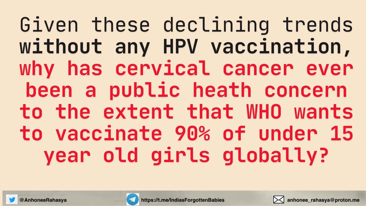 Despite declining trends, why has cervical cancer ever been a public heath concern?