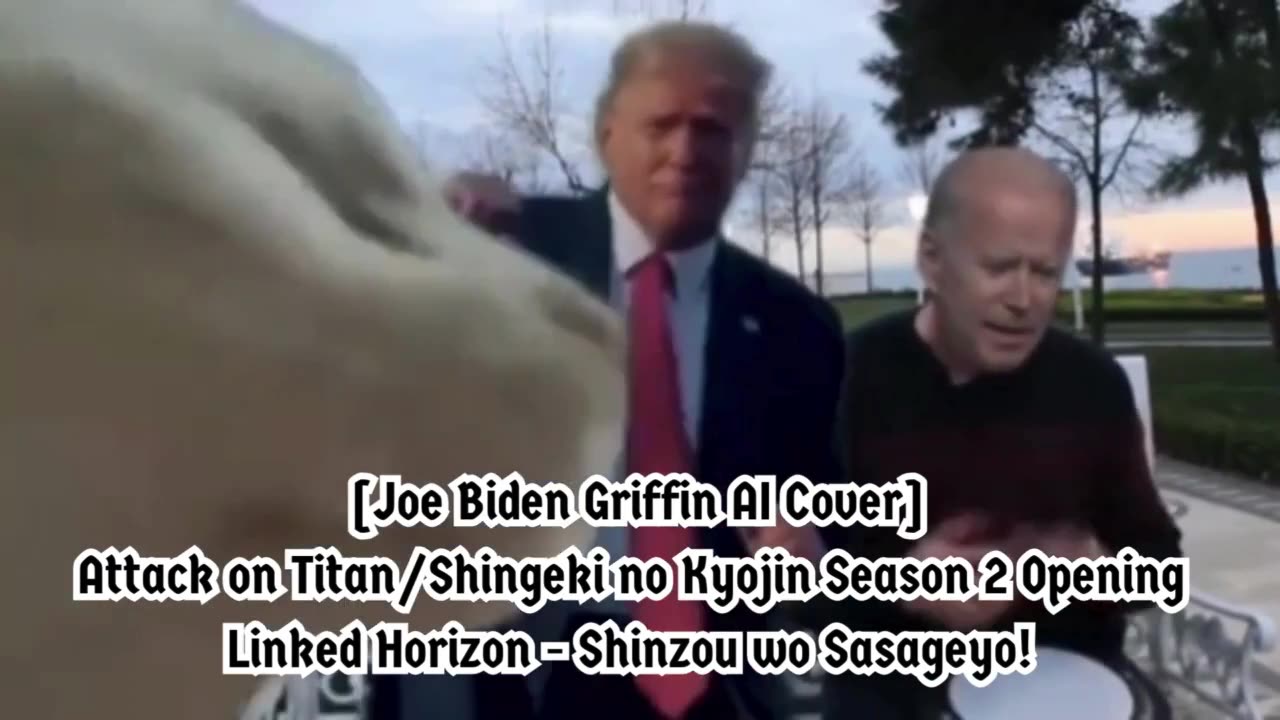 [Joe Biden sings/AI Cover] Attack on Titan Season 2 Opening Linked Horizon - Shinzou wo Sasageyo!