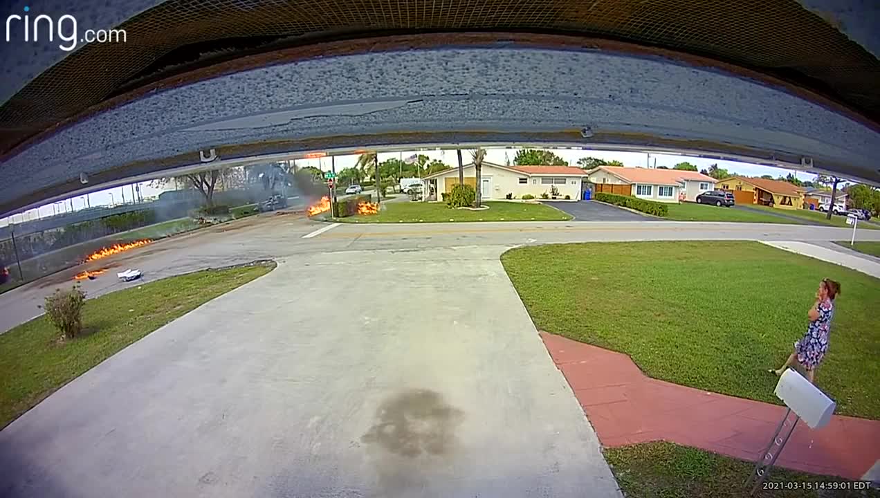 Plane Drops Out of The Sky And Crashes Into A Quiet Neighborhood!