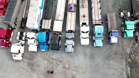 Large trucker convoy reaches D.C. outskirts