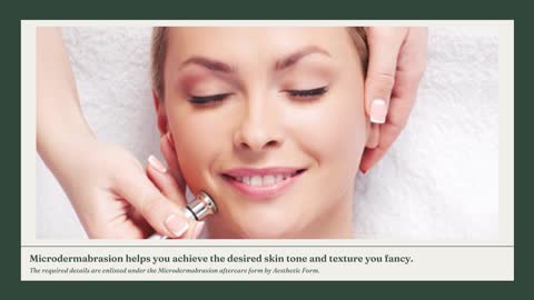 Revive Skin Tone with Microdermabrasion Aftercare Form