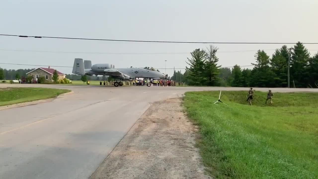 BREAKING: US Air Force Tests Military Aircraft By Landing On Michigan Highway