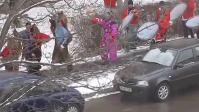 Dec 26 11 Bears and Goats Dancing the Streets of Brasov