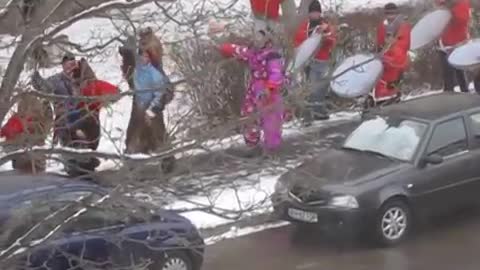 Dec 26 11 Bears and Goats Dancing the Streets of Brasov