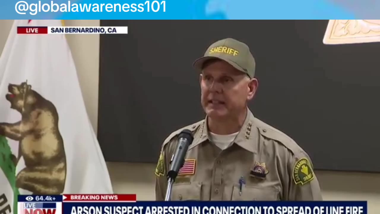 San Bernardino Line Fire started by ARSONIST 34yo local man