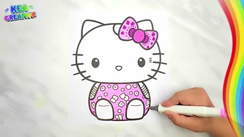 How to color Hello Kitty