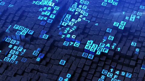 digital world of data sciences, coding, business and technology