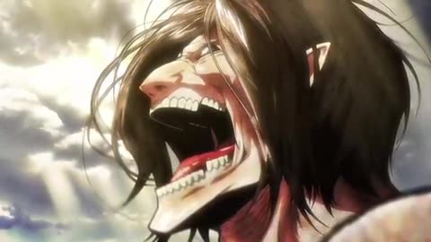 Attack on Titan Eren first titan appearance, manifestation of humanity's rage dub