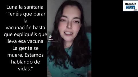 Luna la sanitaria. "Tenéis que parar la vacunación hasta que expliquéis qué lleva esa vacuna"