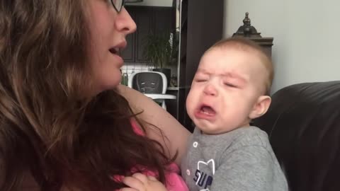 Baby Gets Emotional When Mom Sings Opera!