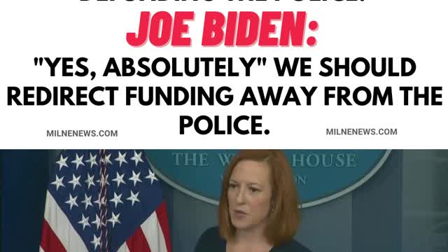 Jen Psaki Lies About Biden's Position On Defunding Police