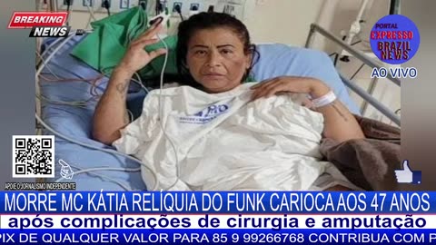 MORRE MC KÁTIA RELÍQUIA DO FUNK CARIOCA AOS 47 ANOS