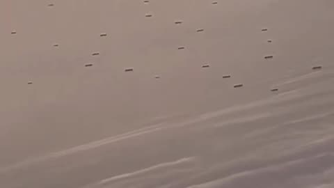 Alien fleet seen in the sky from aroplane Real one..
