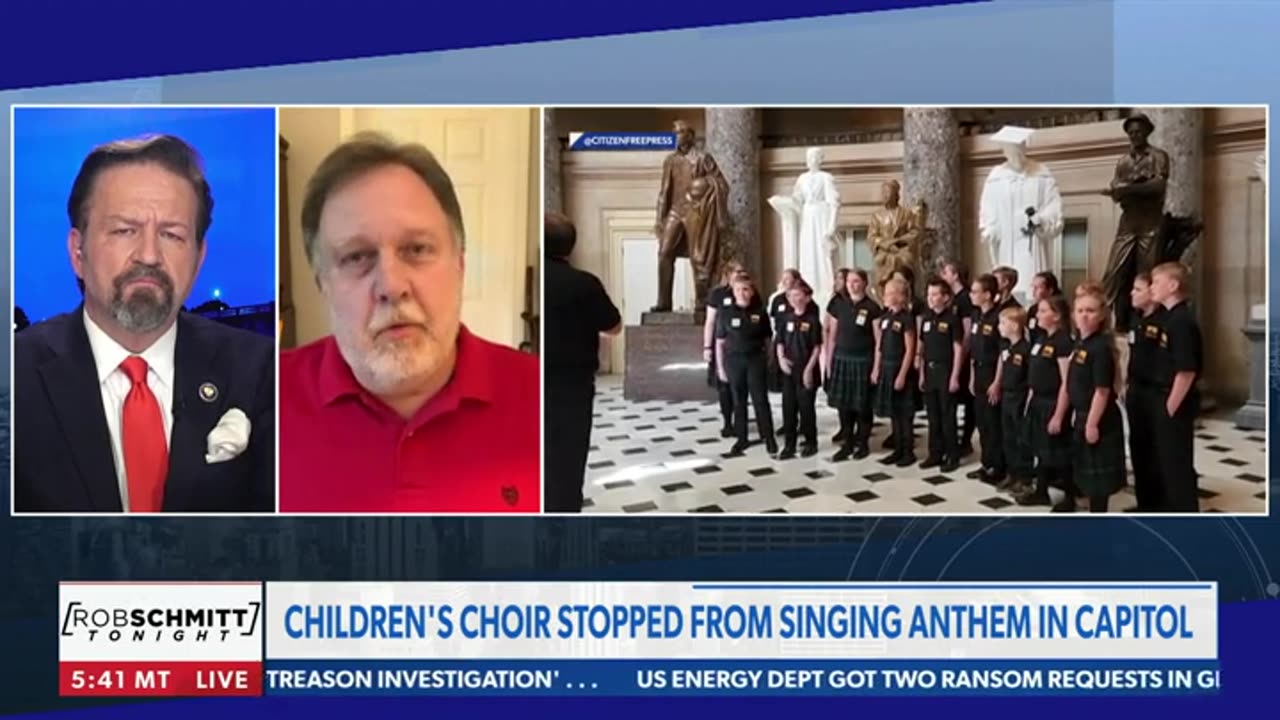 Children's Choir Stopped from singing Anthem in Capitol. Choir Director, David Rasbach joins NEWSMAX