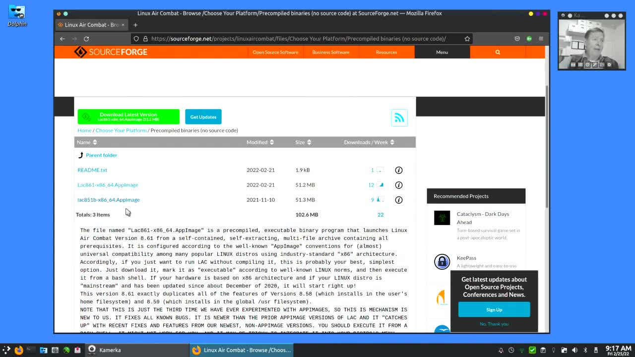 Downloading And Installing a Linux Air Combat AppImage Part 1