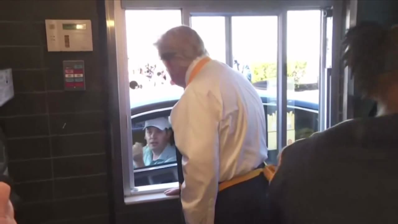 President Donald Trump Working at McDonalds