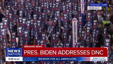 President Biden gets emotional reception at DNC