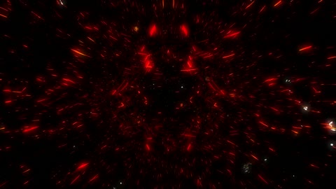 Red matter in a black hole, loop video