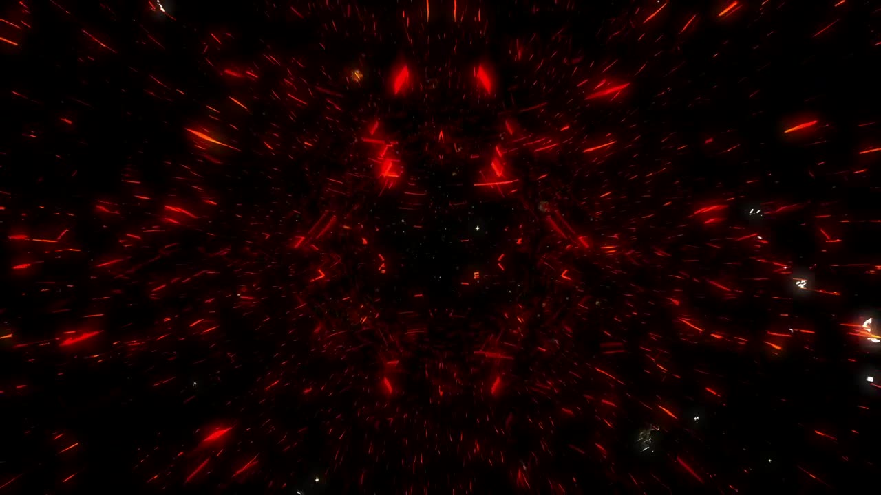 Red matter in a black hole, loop video