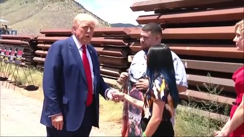 Trump tours section of the border wall, criticizes Harris’ record on immigration