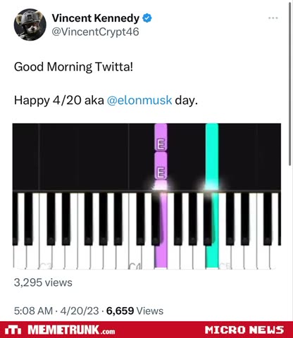 Happy 4/20 aka @elonmusk day.